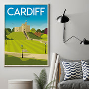 Travel poster of Cardiff Castle