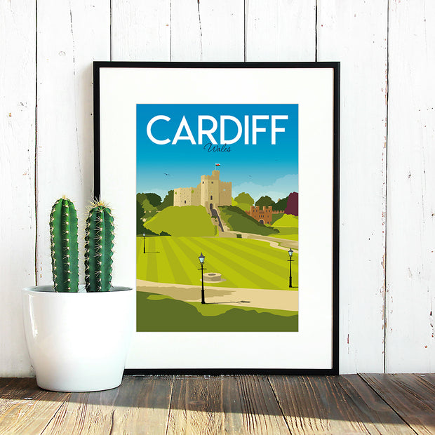 Travel poster of Cardiff Castle