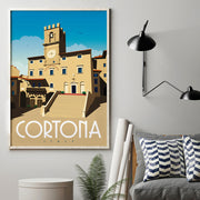 Travel poster of Cortona, Italy