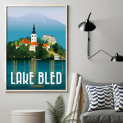 Lake Bled Travel Poster