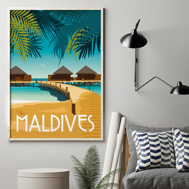 Maldives Travel Poster