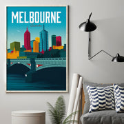 Melbourne  Travel Poster