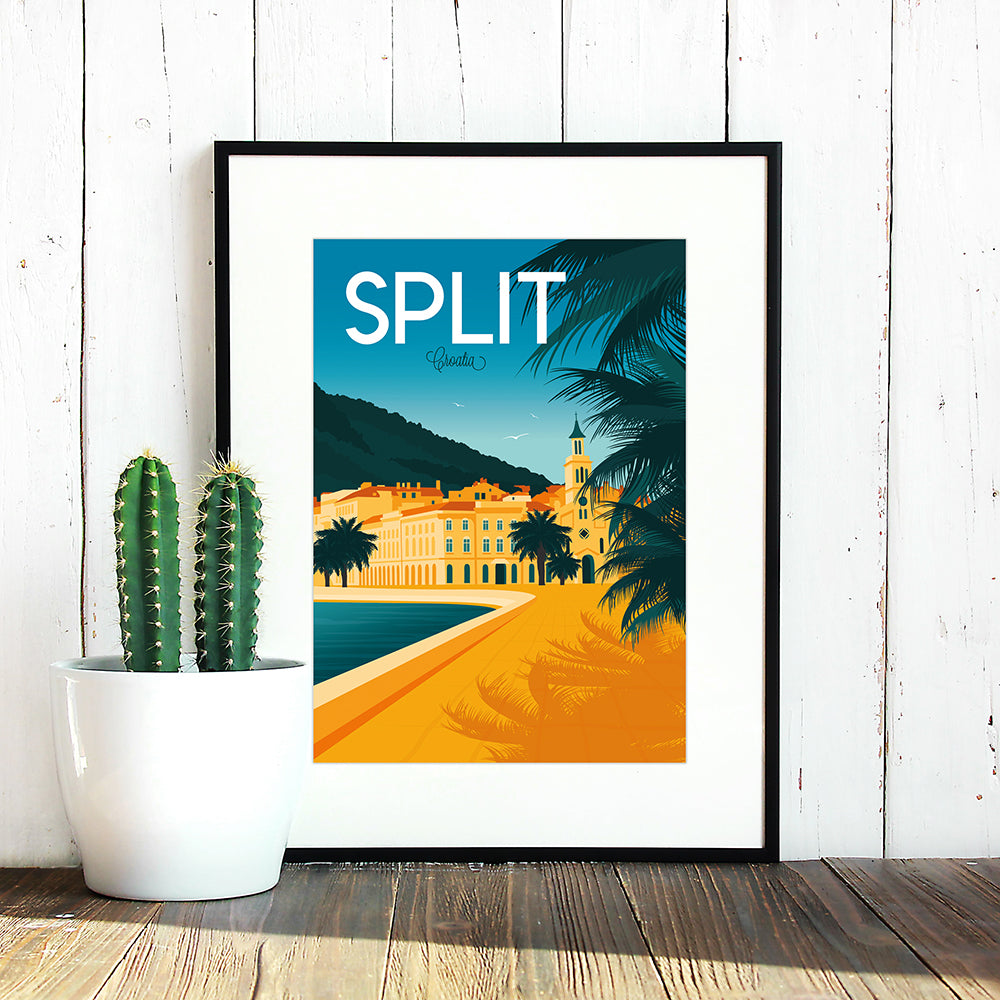 Split Print | Illustrated Travel Poster – Heyday Designs UK