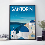 Santorini Travel Poster